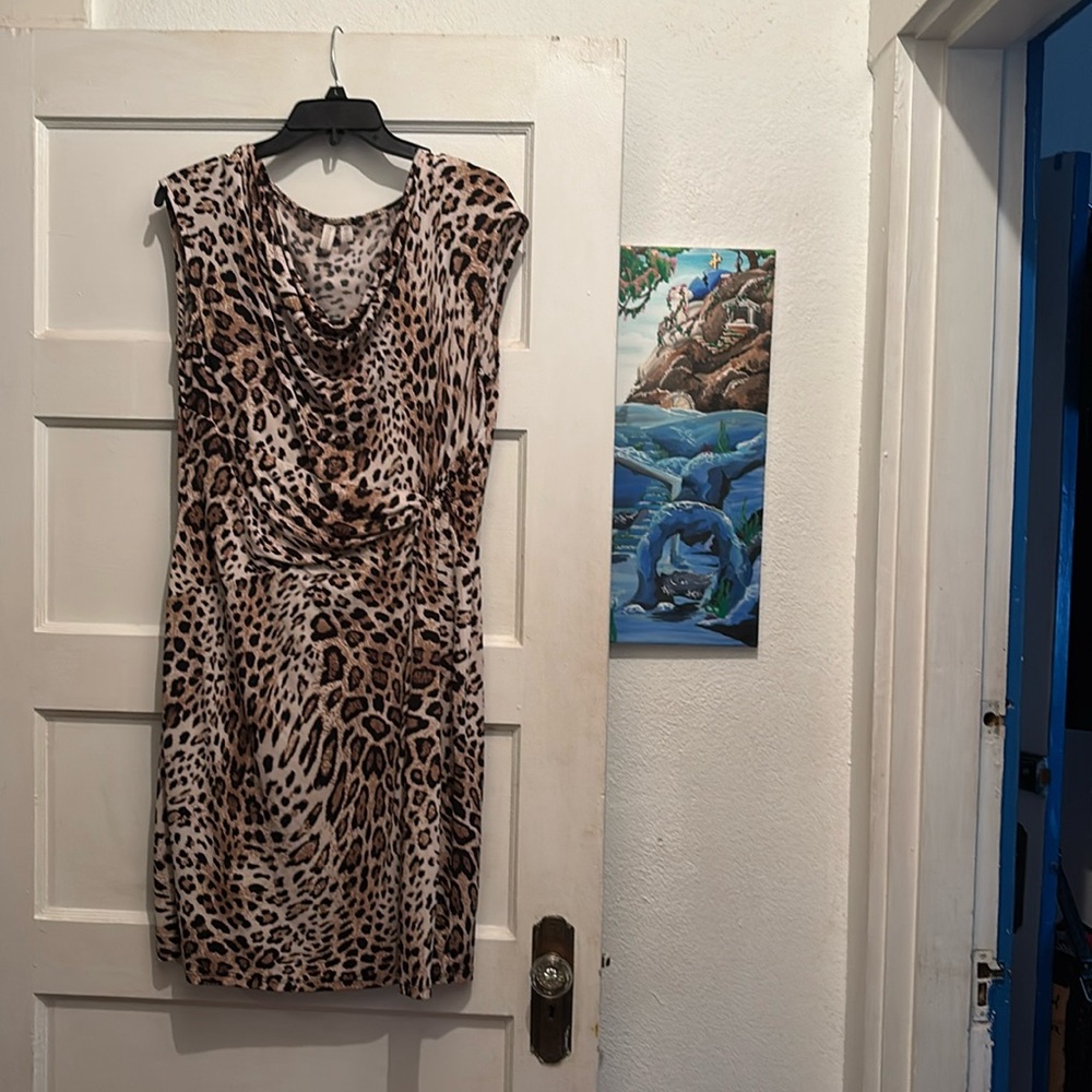 Cheetah print dress Size M